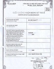 Certificate of tax registration
